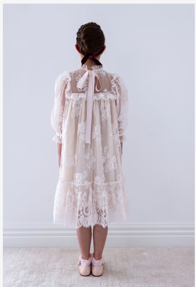 Cloud Pink Lace Dress