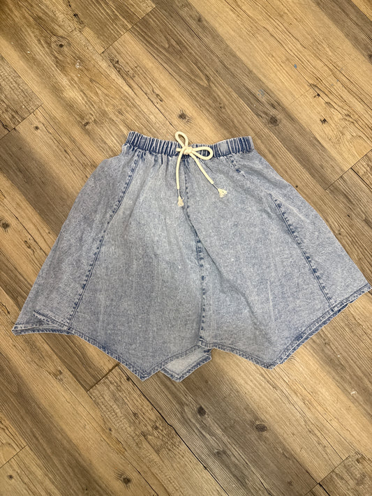 BLUE WASH SKIRT