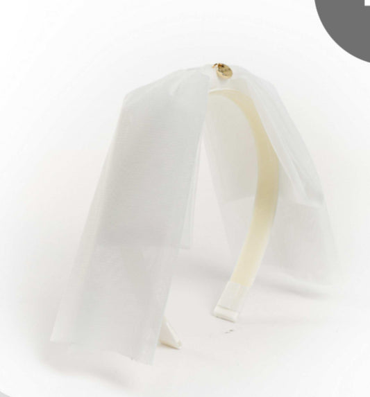TULLE HEADBAND WHITE