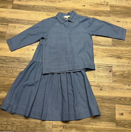 Collar Denim Set