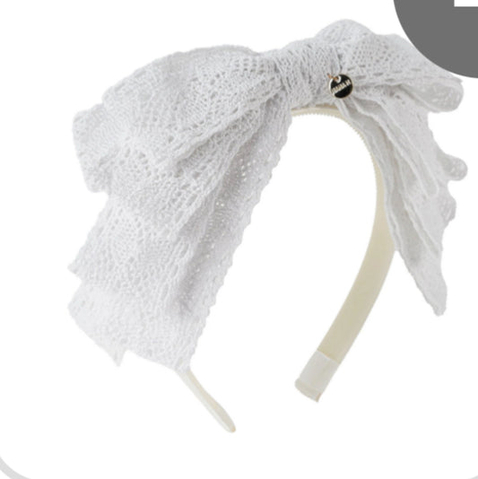 Lace head band white