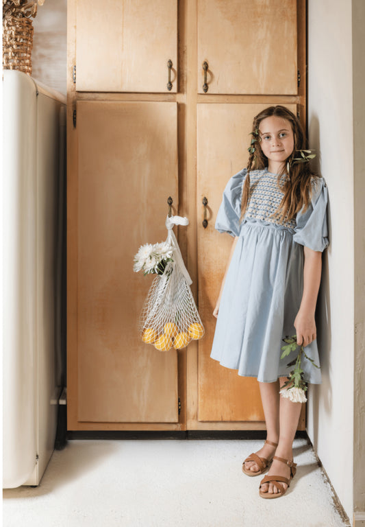 Light Blue Crochet Dress