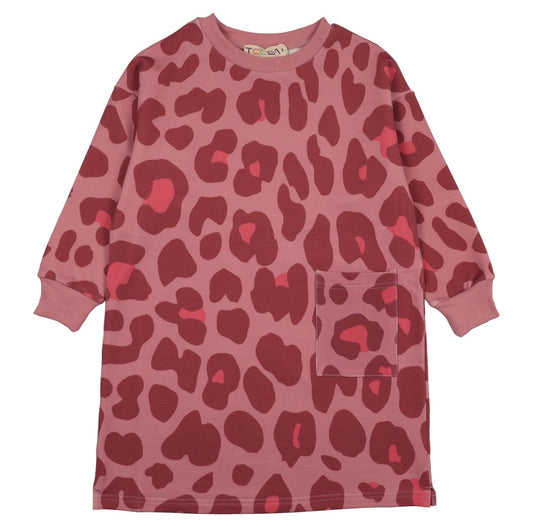 Pink leopard dress
