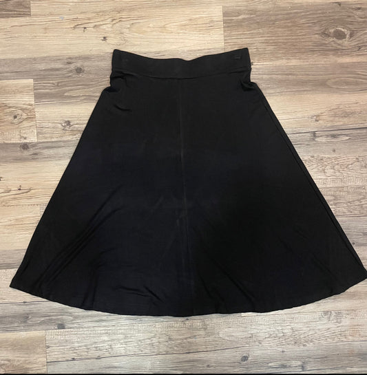 Black knit circle skirt