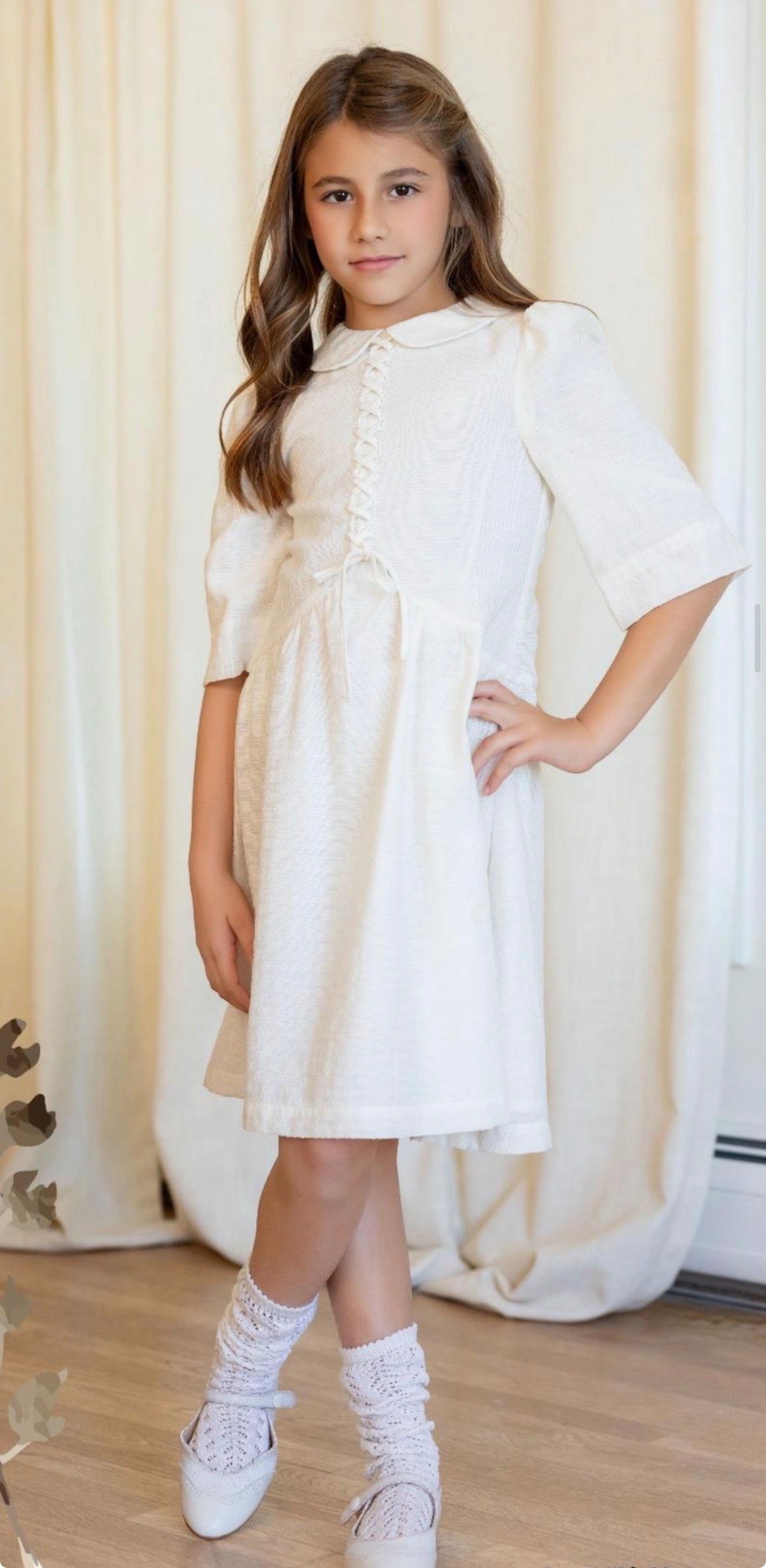 Vintage Lace Tie Dress