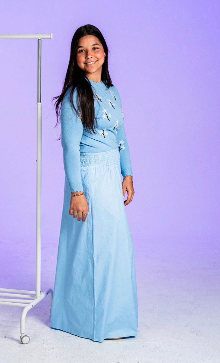 BLUE EMBROIDED SET