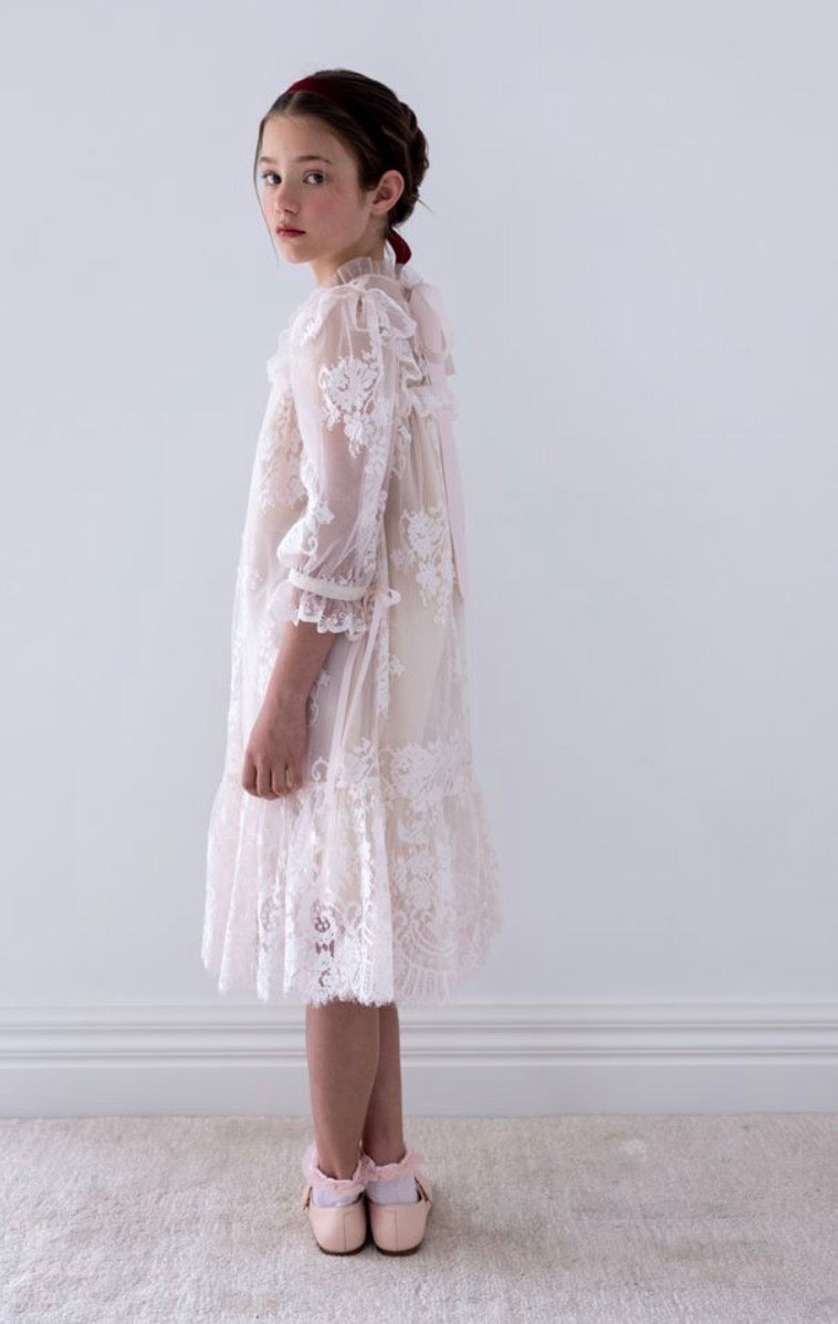 Cloud Pink Lace Dress