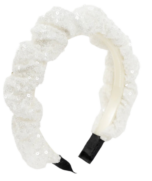 White sequin headband