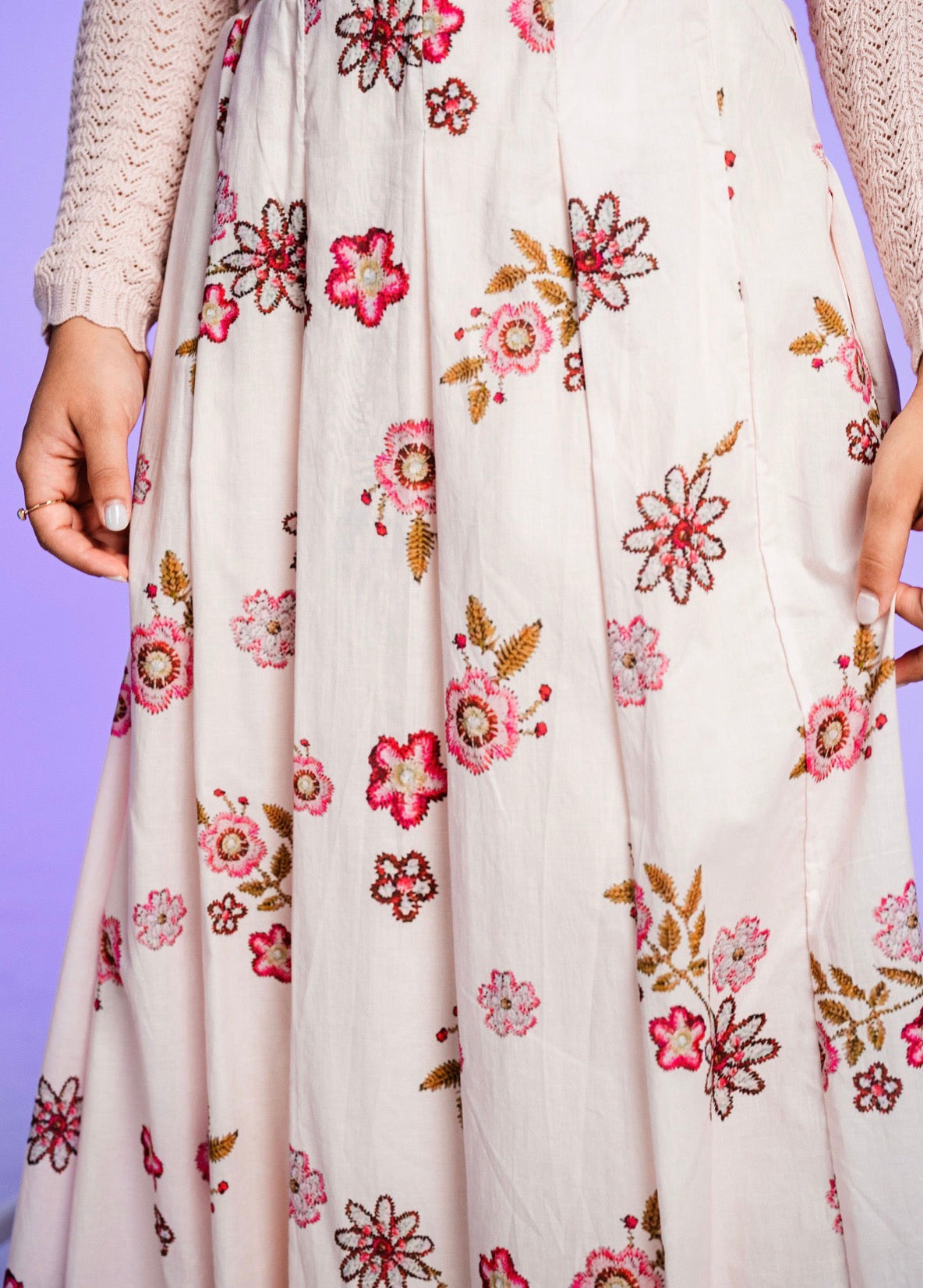 LIGHT PINK EMBROIDED SET