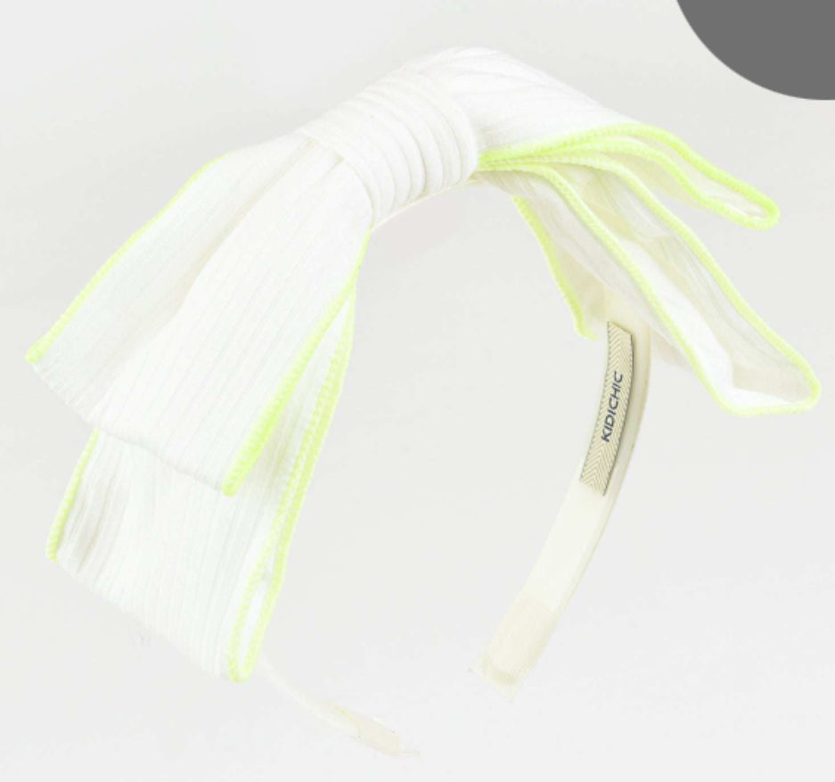 Colored edge headband lemon