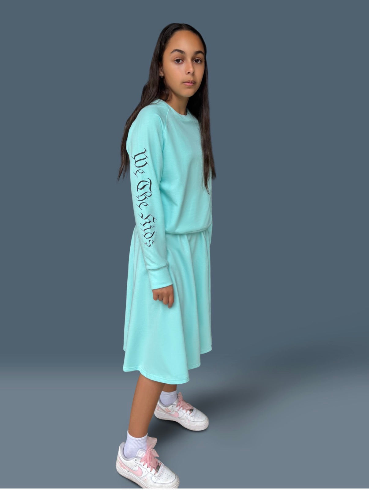 Teal French Terry travel set