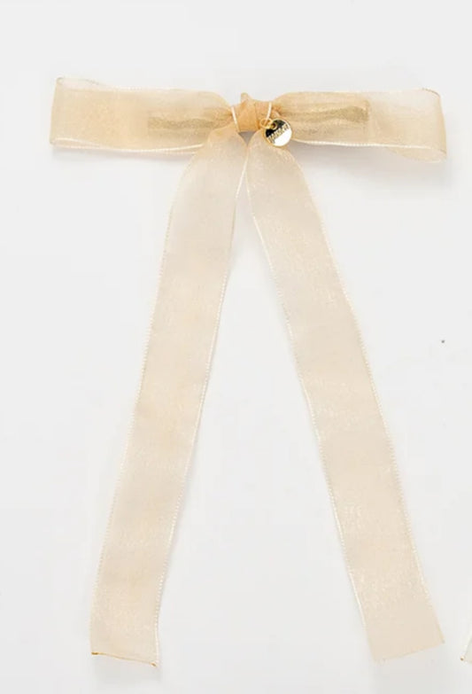 Butter organza bow
