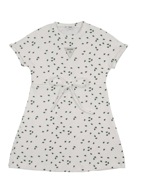 Green Fruit Party short sleeve dress