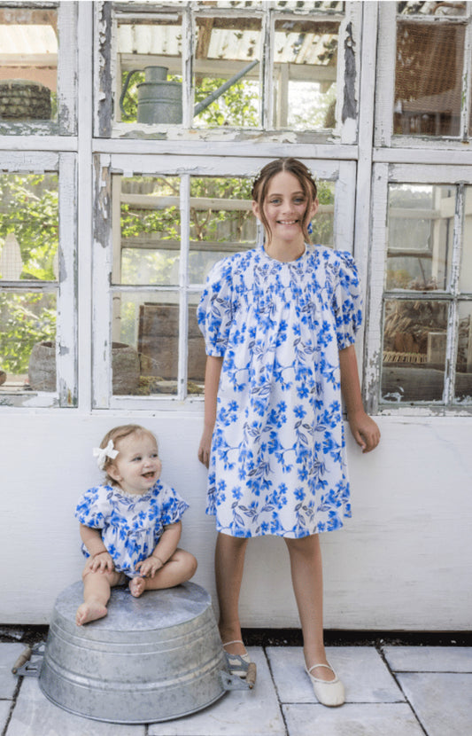 Blue Smocked Dress