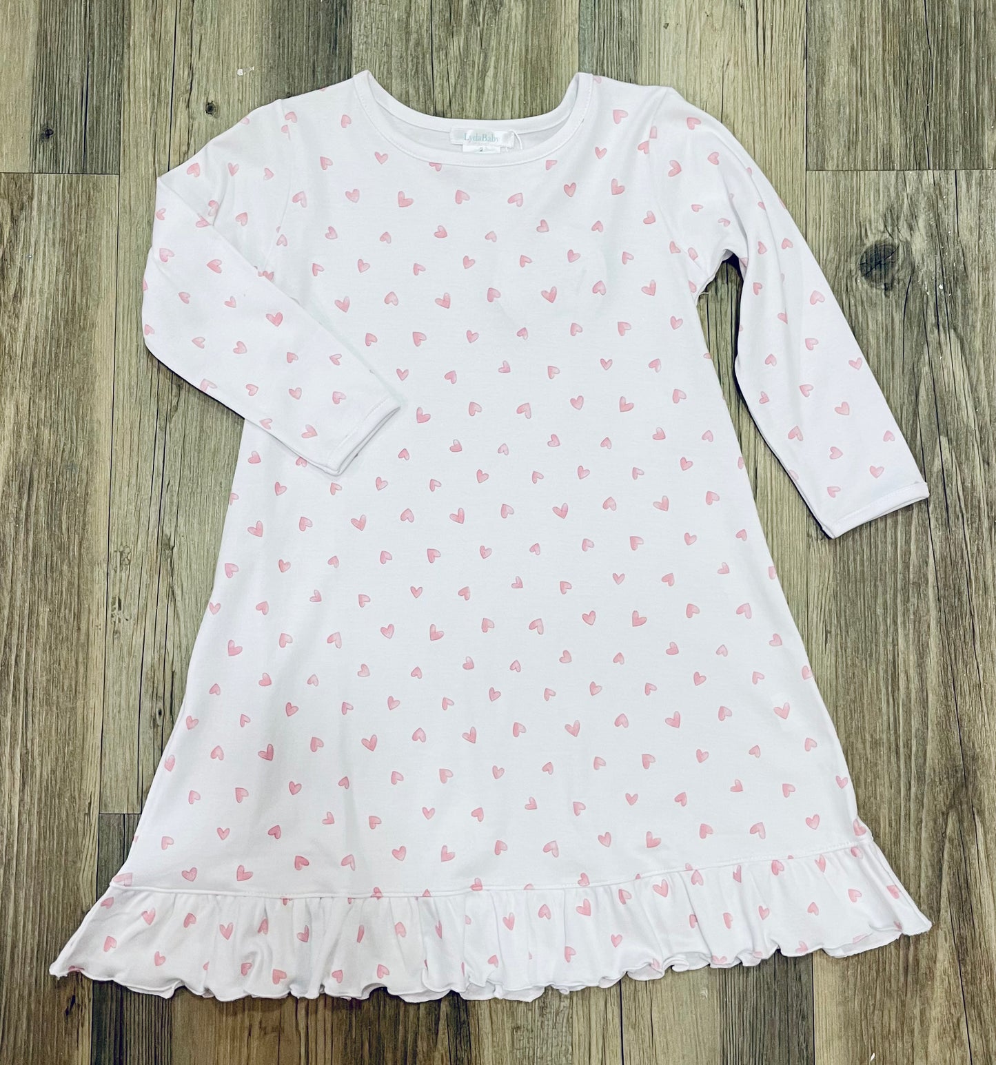 Festive Hearts Pajama Dress