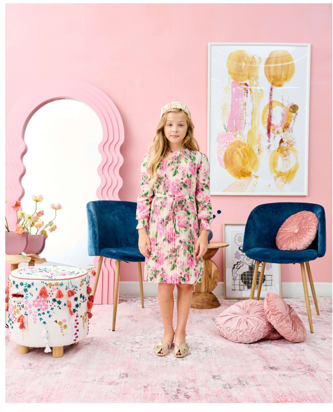 PRINTED CHIFFON DRESS