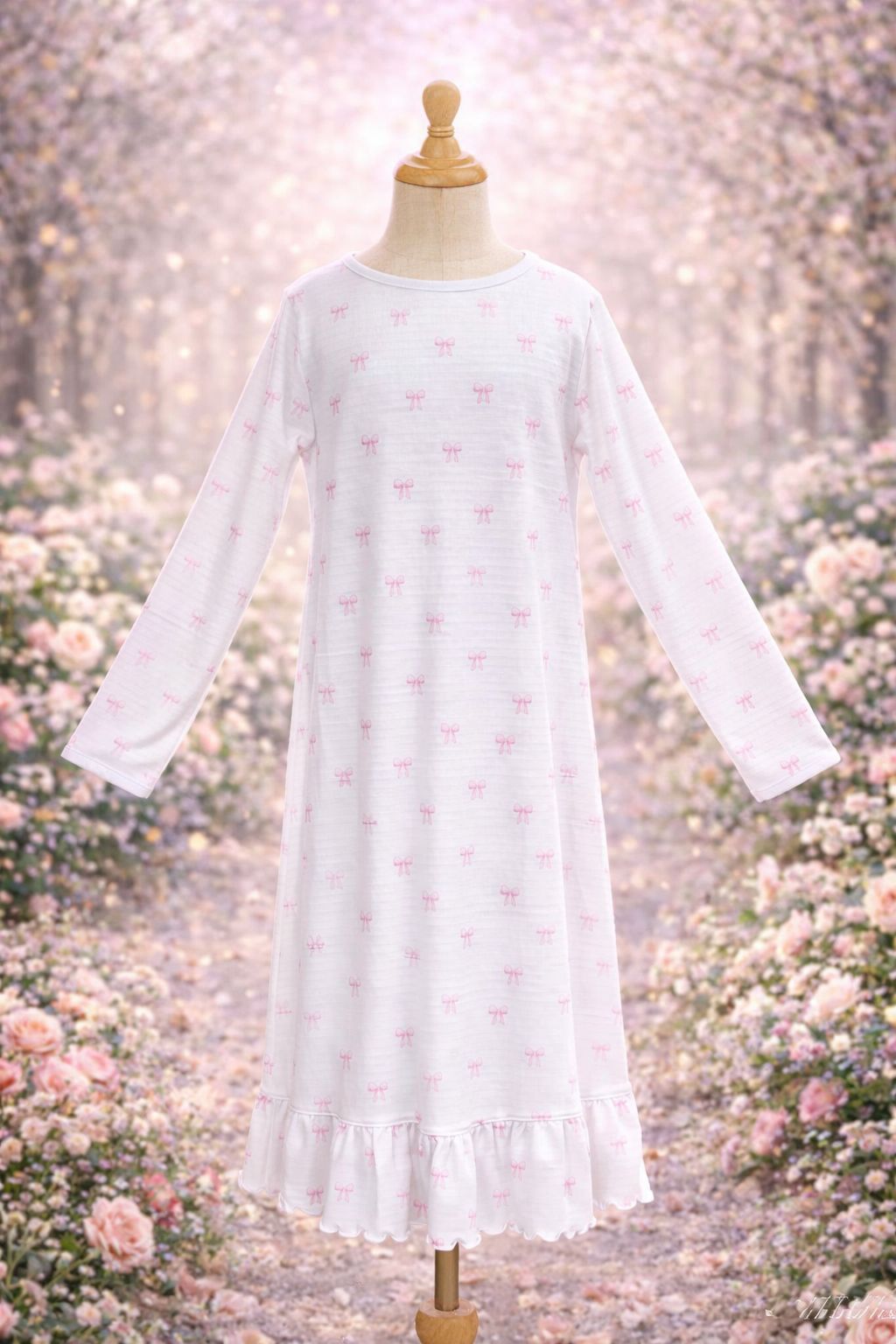 Bows and Stripes Pajama Dress