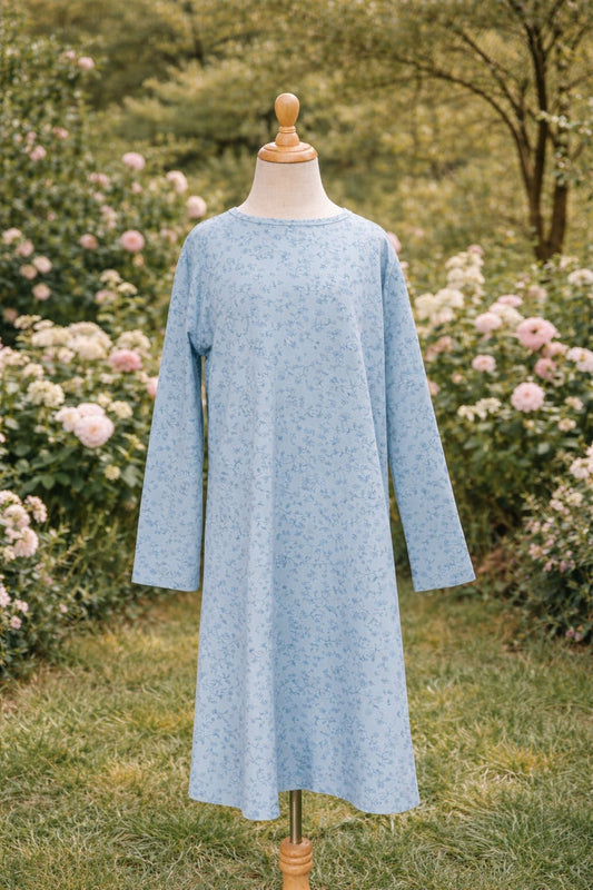 Blue Floral Vine Nightgown