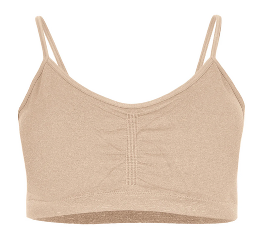 Girls' 2 Pair Pack Gathered Front Cup Training Bra