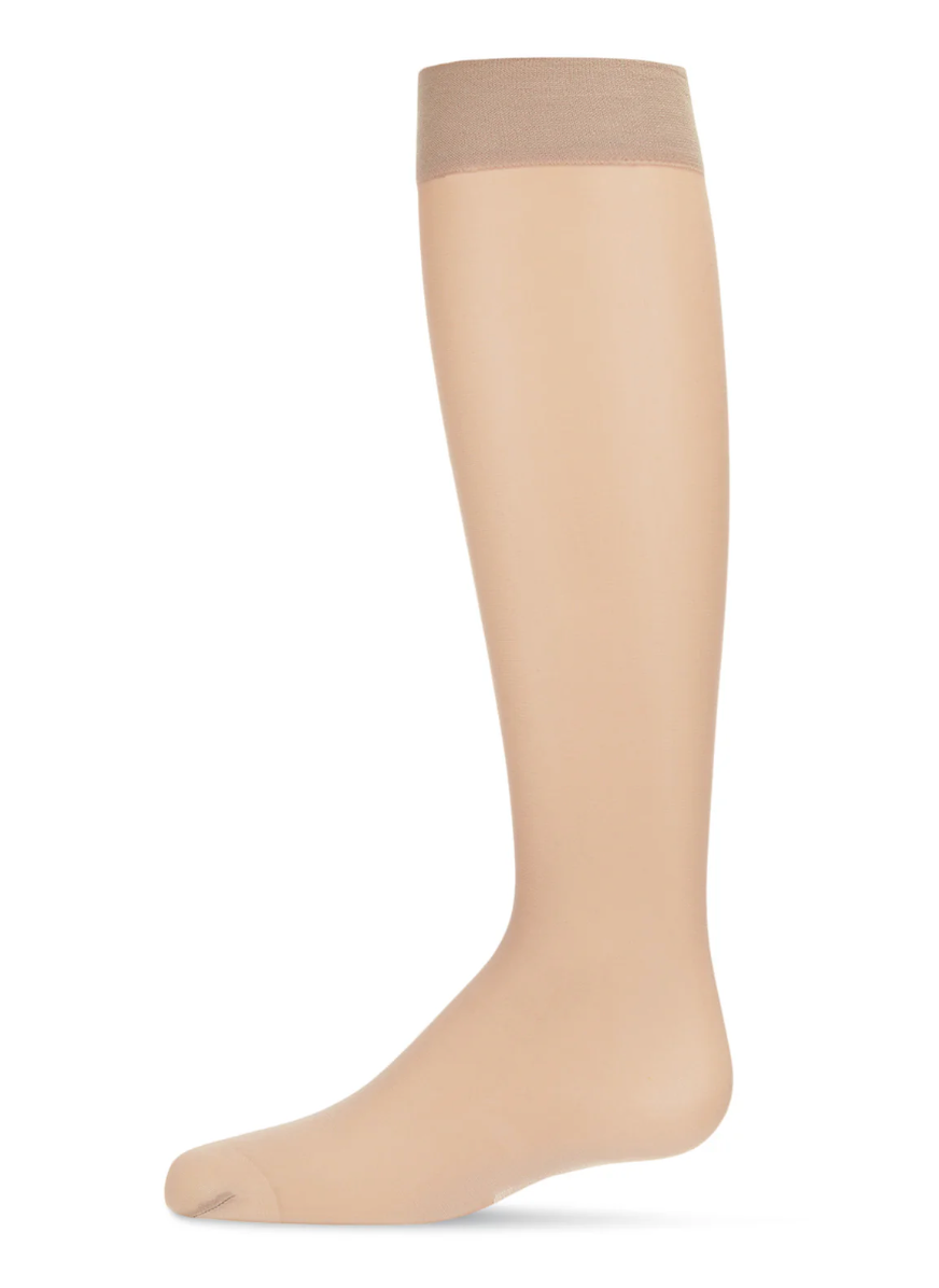 GIRLS NUDE KNEE HIGH SHEER 30D