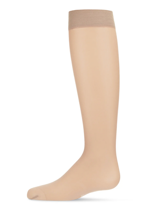 GIRLS NUDE KNEE HIGH SHEER 30D